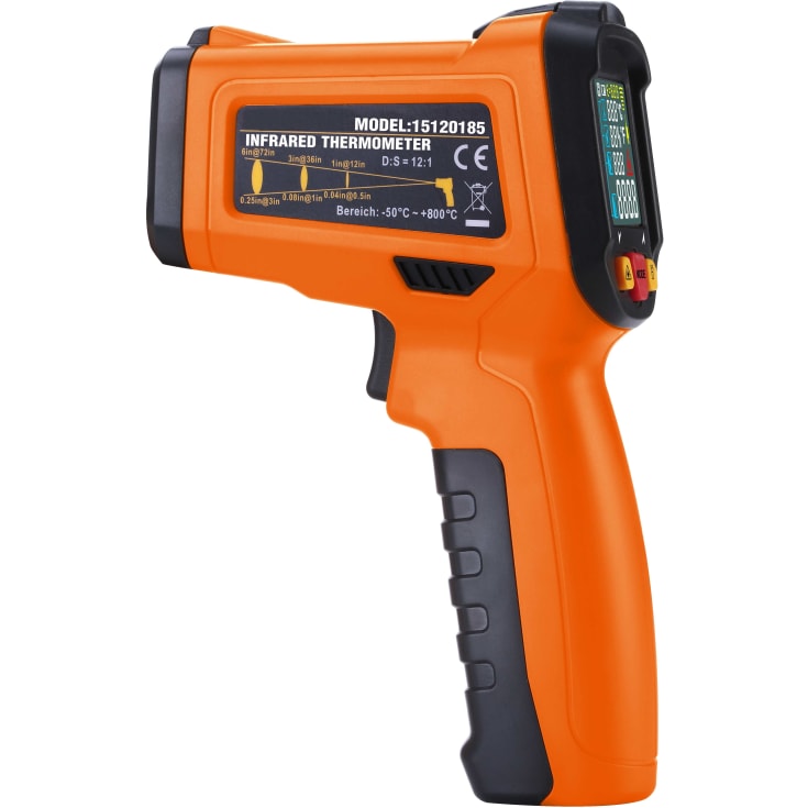 Infrarødt termometer med cirkulær laser, -50°C-800°C