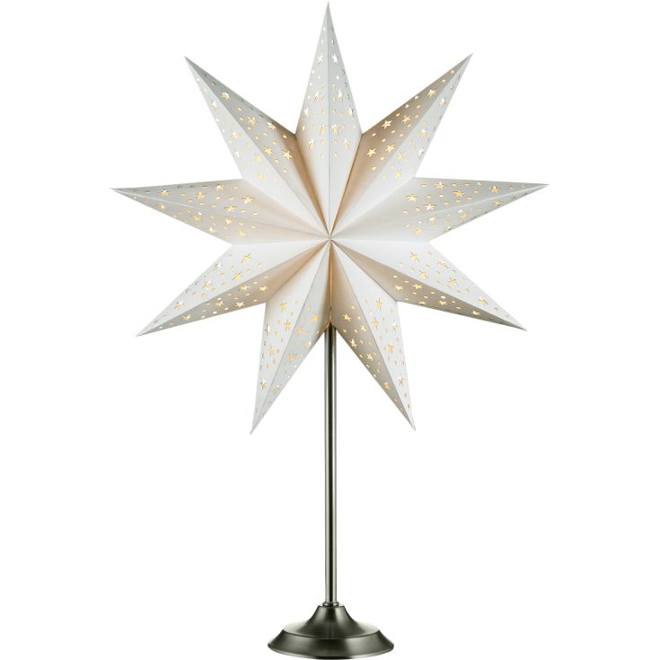 Markslöjd Solvalla julestjerne med lys, 65 cm, hvid