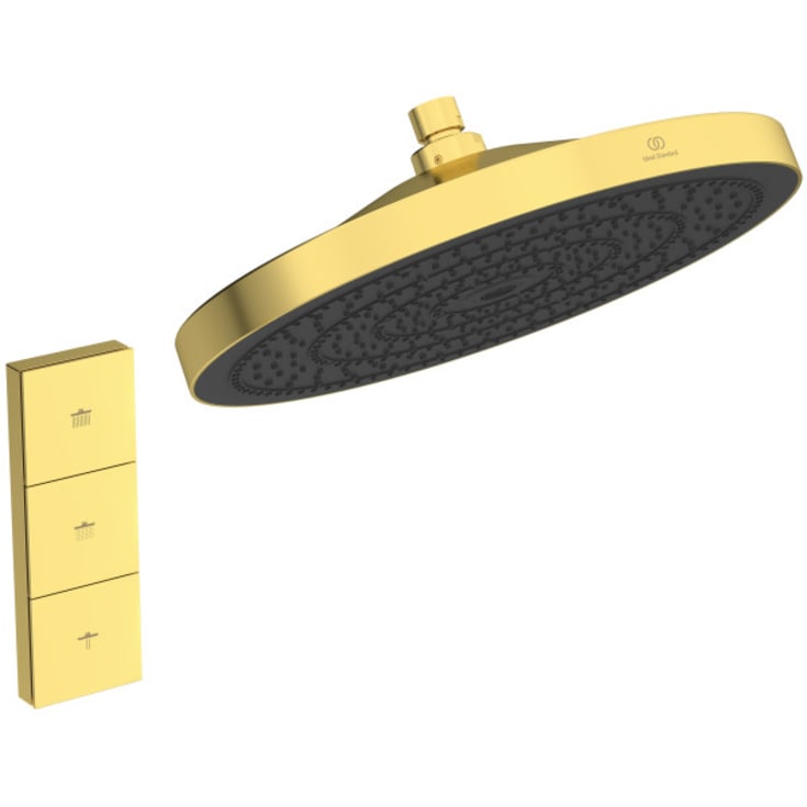 Ideal Standard Idealrain Solos brusehoved, Ø30 cm, børstet guld