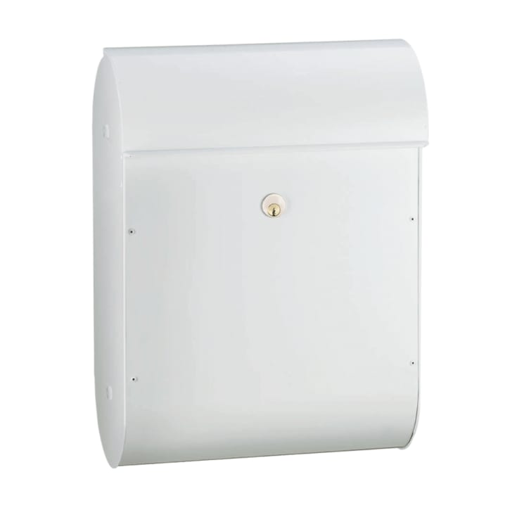 Me-fa Quartz 825 postkasse, med lås, hvit