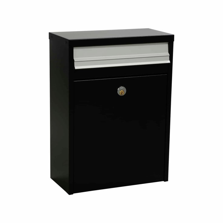 Me-fa Piano 350 postkasse, med lås, sort