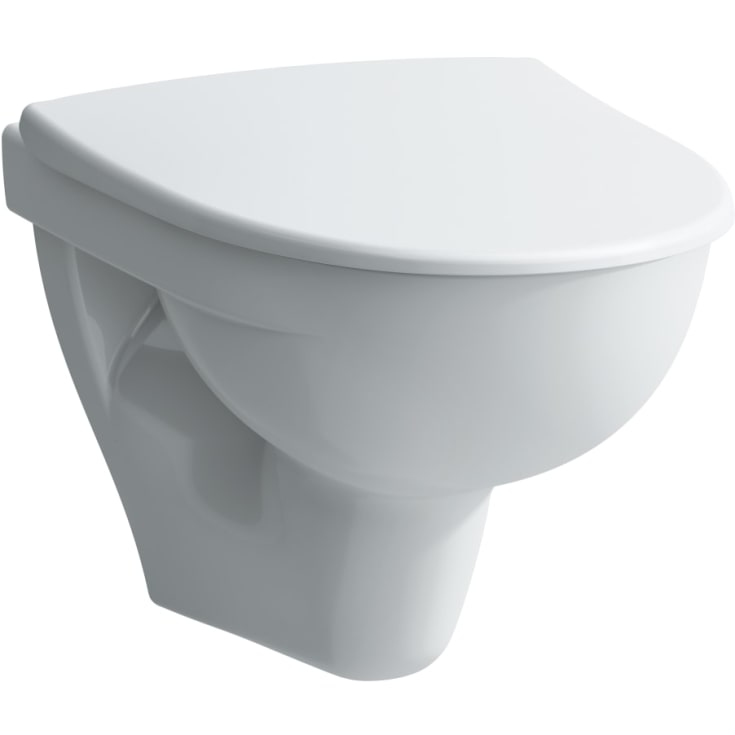 Laufen Pro-N vegghengt toalettpakke, hvit/krom