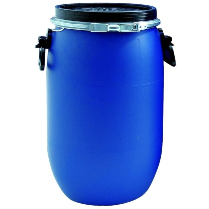 Plasttønde med låg, 120 l