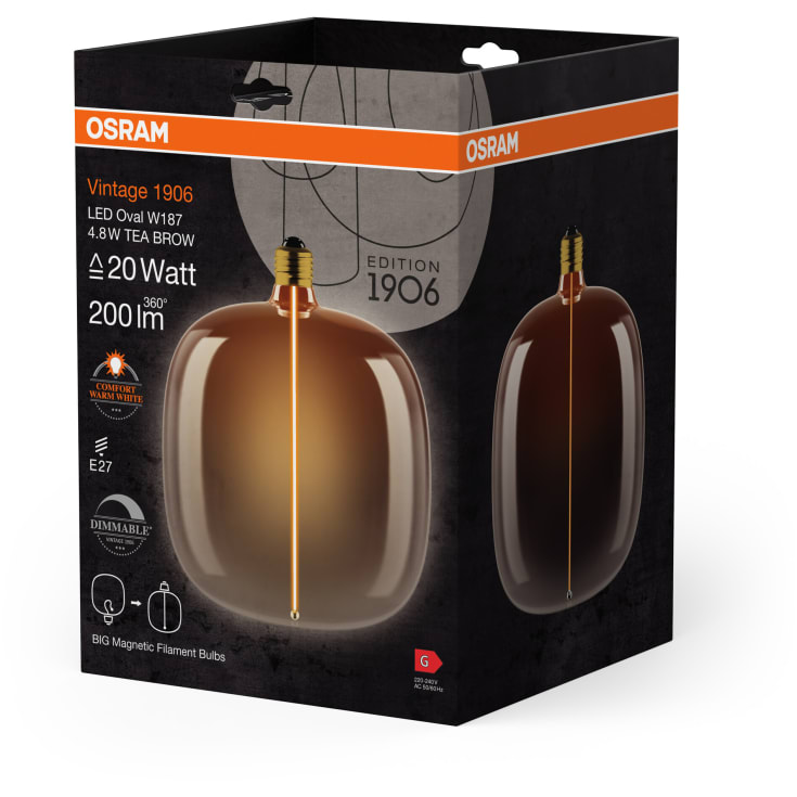 Ledvance Vintage 1906 Big Elipse Oval E27 globepære, 1800K, 4,8W