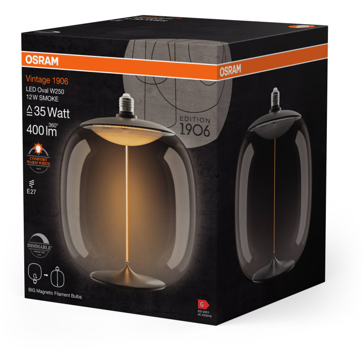 Ledvance Vintage 1906 Big Elipse Oval E27 globlampa, 1800K, 12W