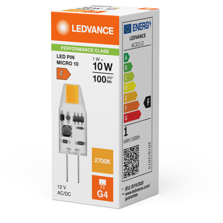 Ledvance Parathom G4 stiftpære, 2700K, 1W