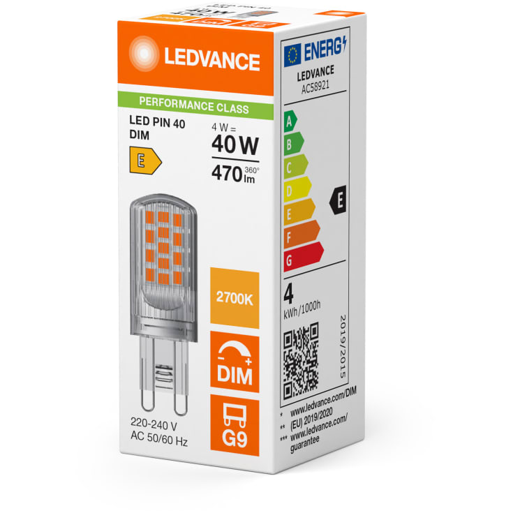 Ledvance Parathom G9 stiftpære, 2700K, 4W