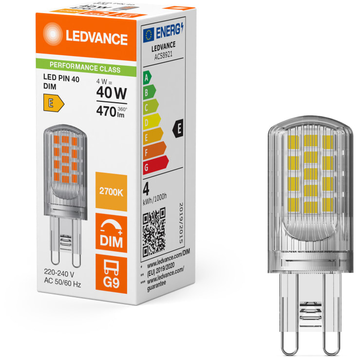 Ledvance Parathom G9 stiftpære, 2700K, 4W