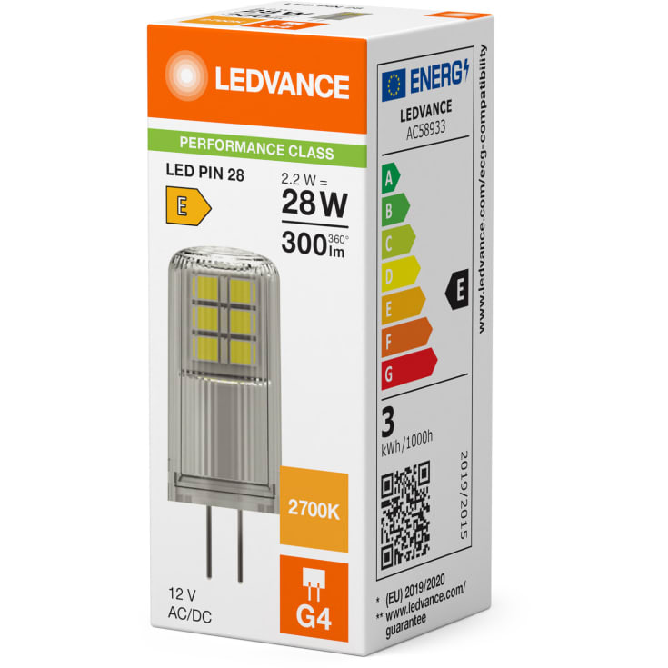 Ledvance LED PIN klar 300lm 2,2W/827 (30W) G4