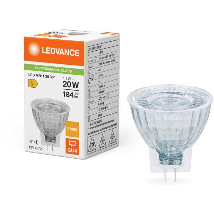 Ledvance LED MR11 184lm 1,8W/827 (20W) GU4 36°