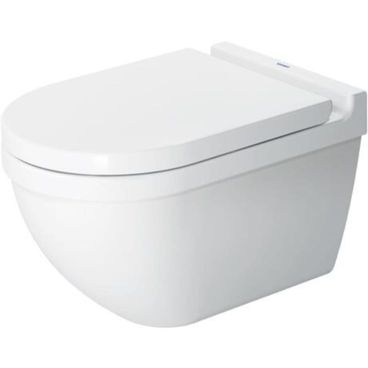 Duravit Starck 3 væghængt toiletpakke, rengøringsvenlig, hvid/krom