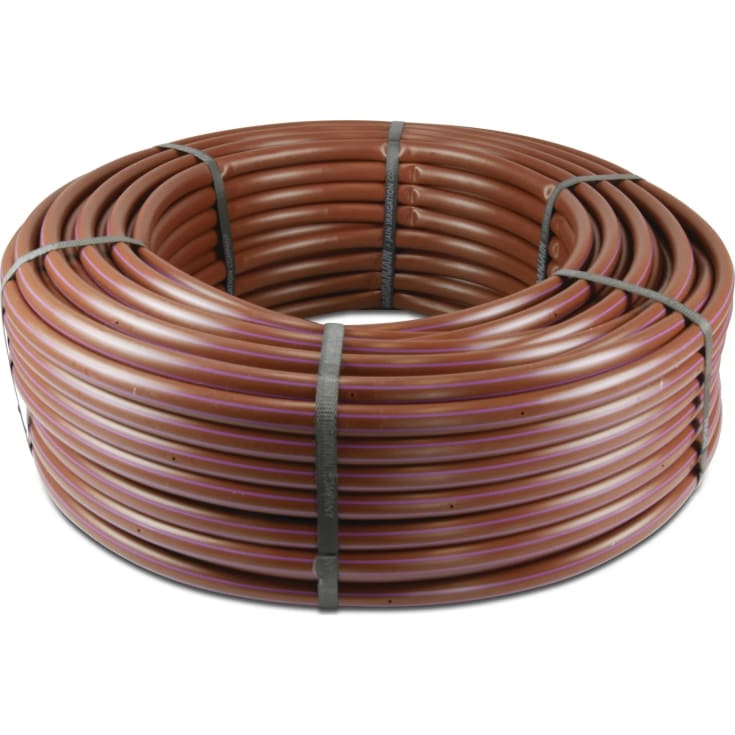 100 meter NaanDanJain PE-drypslange 16 mm, 4 bar, brun, universal, 100 m