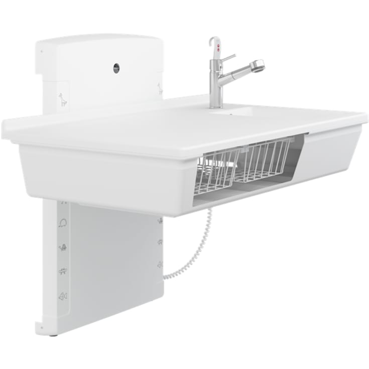 Pressalit Care skötbord, 80x140 cm, vit
