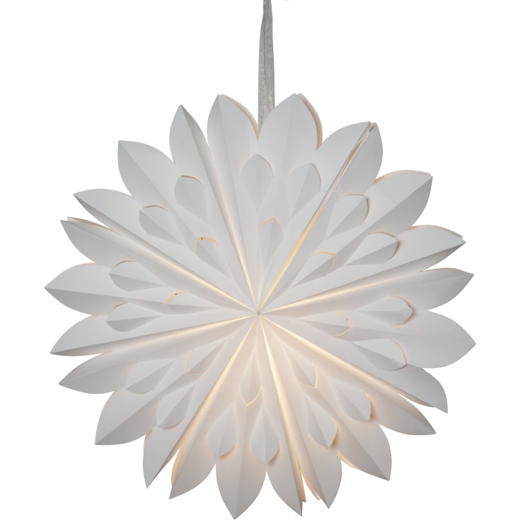 Star Trading Clipp julestjerne med lys, 40 cm, hvit