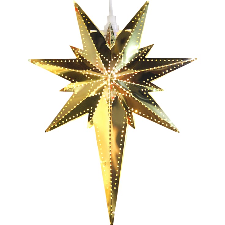 Star Trading Betlehem adventsstjärna med ljus, 25 cm, mässing