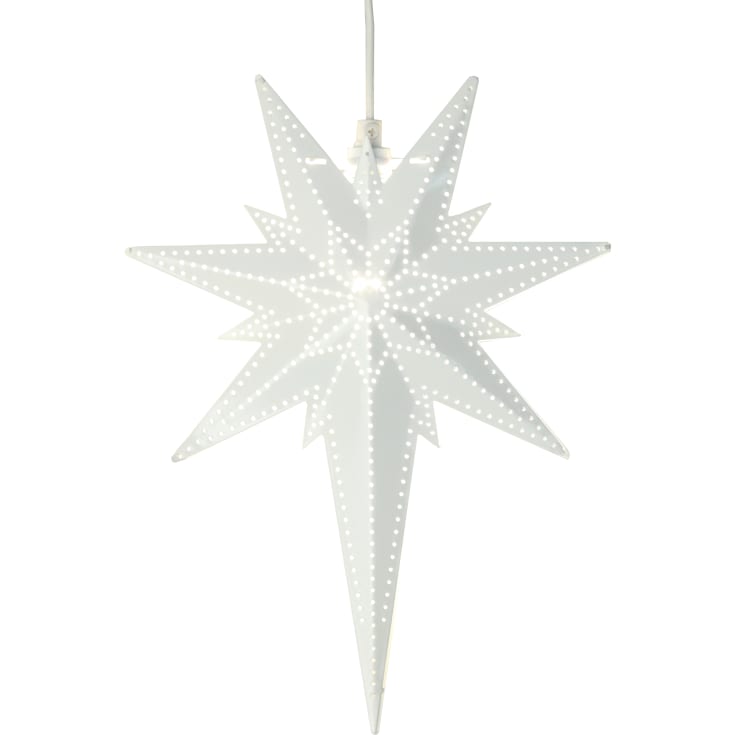 Star Trading Betlehem adventsstjärna med ljus, 25 cm, vit