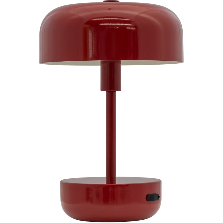 Dyberg Larsen Haipot genopladelig bordlampe, rød