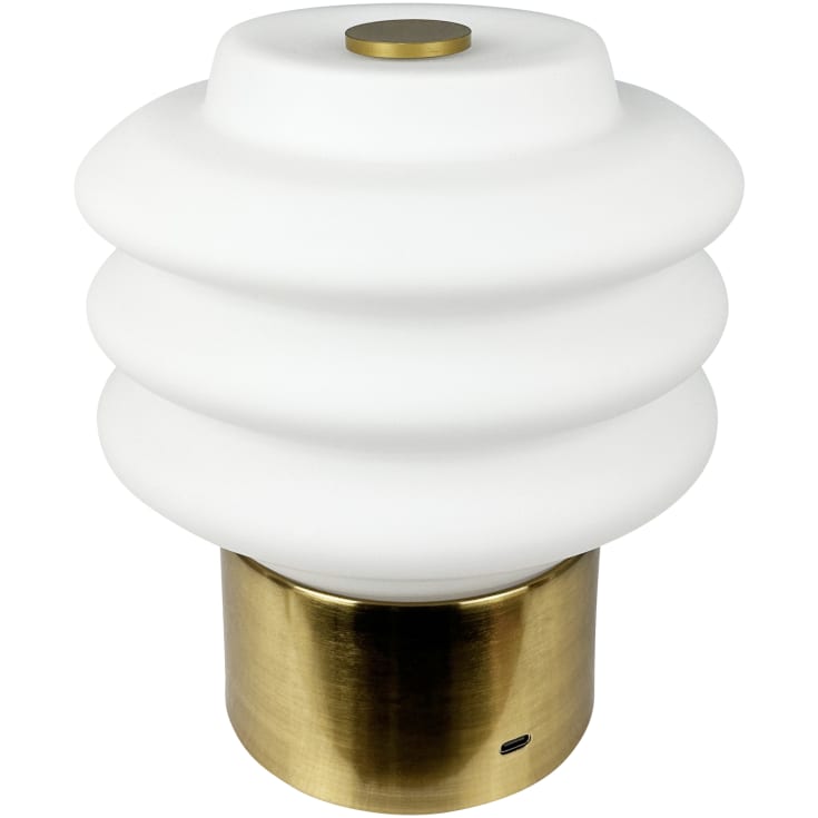 Dyberg Larsen Diva oppladbar bordlampe, messing