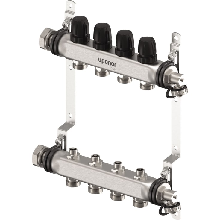 Uponor Vario S 1" gulvvarmefordeler, 4 kretser