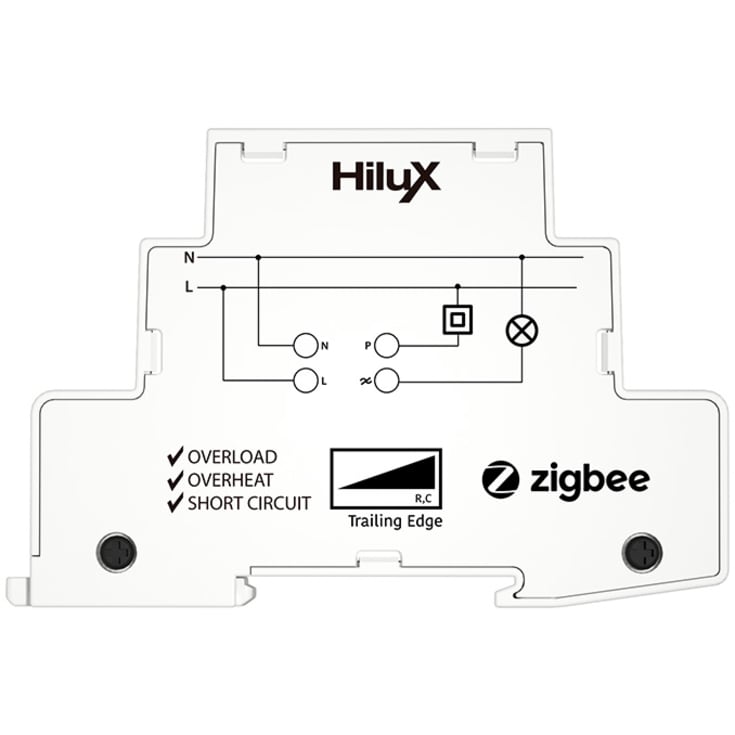 HiluX Zigbee DIN skinne lysdæmper - 250w