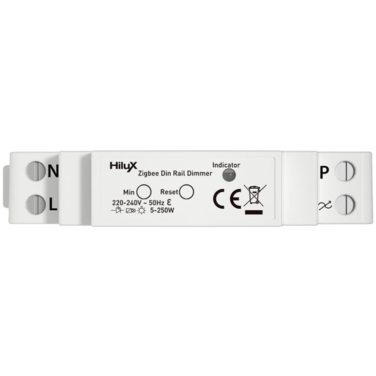 HiluX Zigbee DIN skinne lysdæmper - 250w