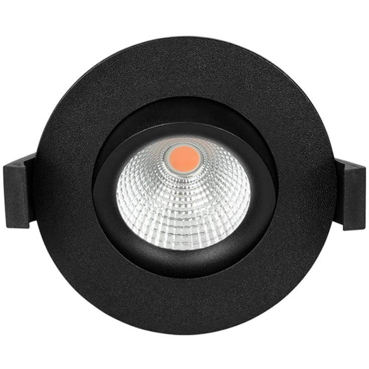 Hilux D8 Tilt360 indbygningsspot, 8W, 3000K, sort