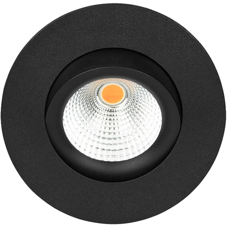 Hilux D3 Tilt360 indbygningsspot, 6W, 2700K, sort