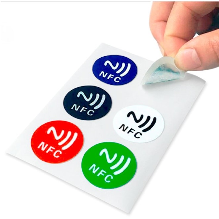 NFC tag - NTAG213 - Farvet klistermærker - 6 stk
