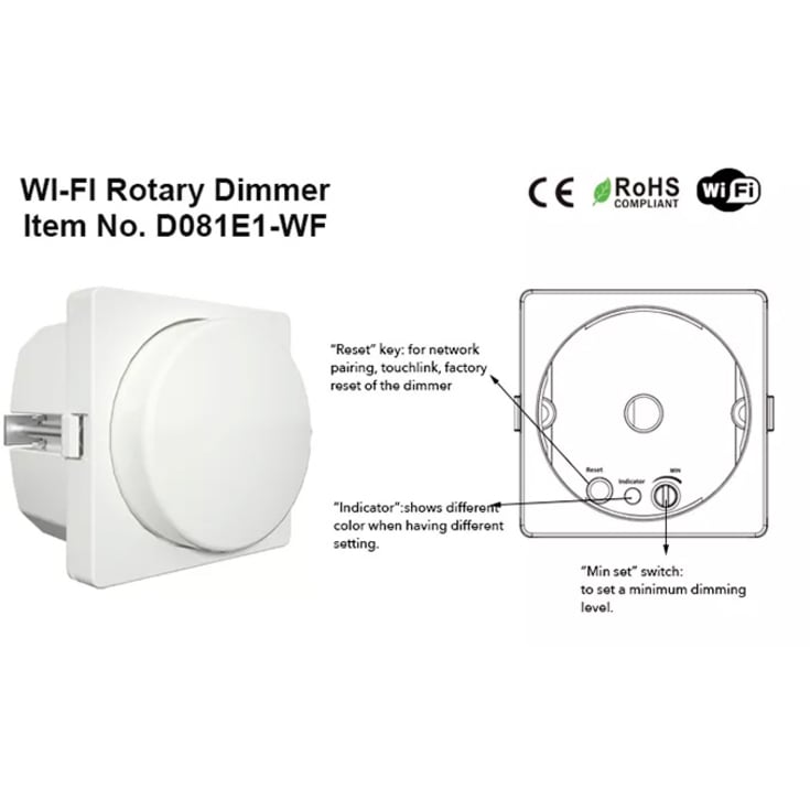 WiFi Dreje Lysdæmper til LK - 250W
