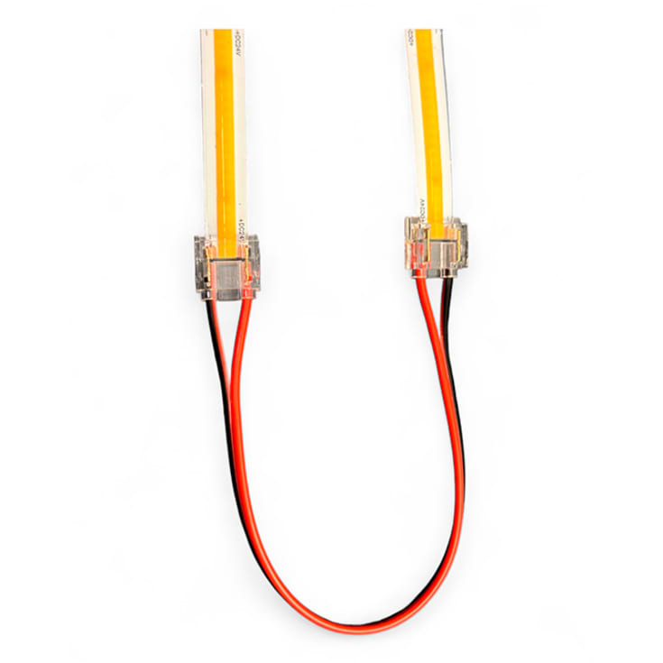 Dobbelt SmartClip til 10mm COB LED Bånd m. 15cm ledning - 5-pak
