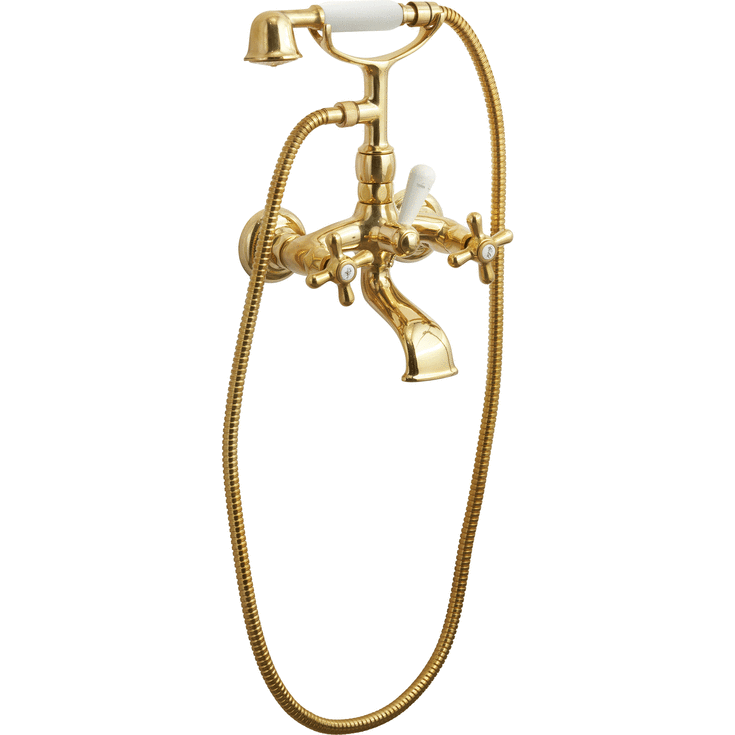 Lavabo Retro badkarsblandare med duschset, mässing