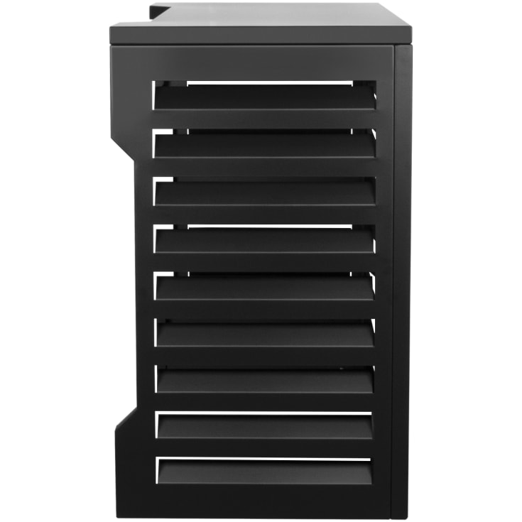 Varmepumpeskjuler Premium, aluminium, sort