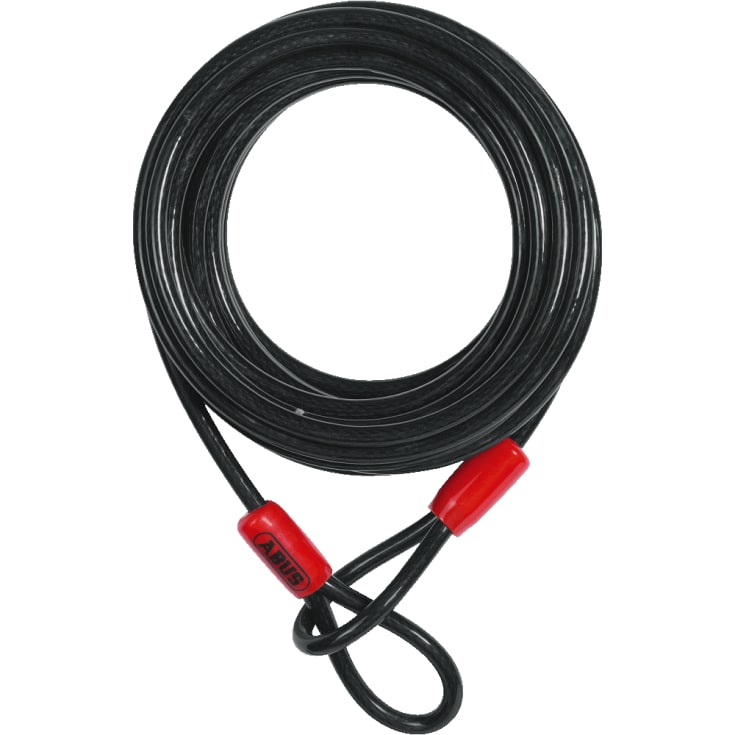 Abus Cobra wire, 10 meter, sort