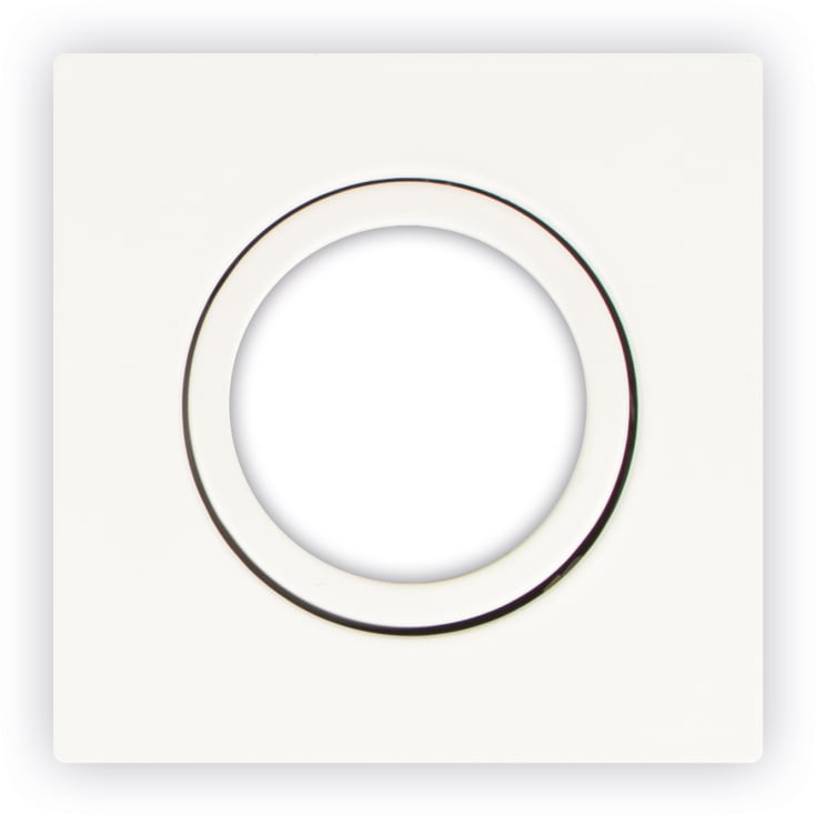 Scan Products Luna Quick Install främre ring, fyrkant, matt vit