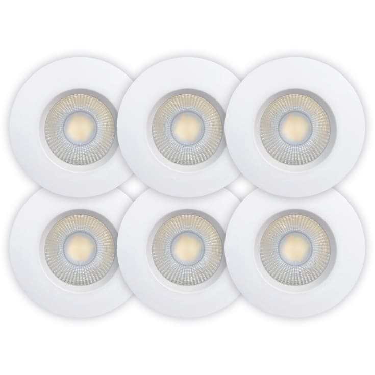 Scan Products Sabina Low Profile downlight, matt vit, 6-pack