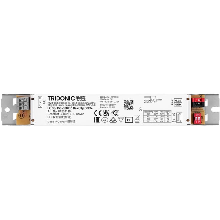 Tridonic Driver LC 38/350-500/85 flexC lp SNC4 lineær On/Off