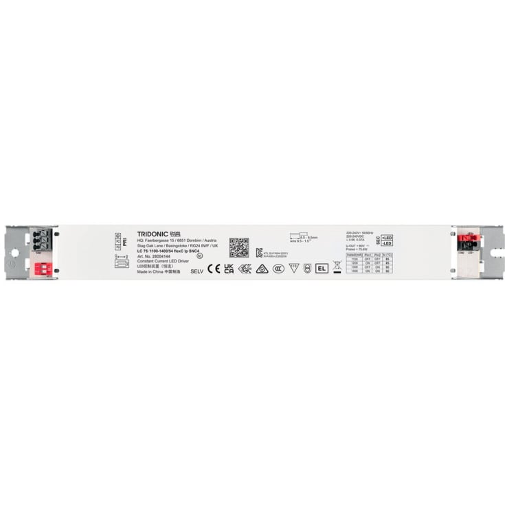 Tridonic Driver LC 75/1100-1400/54 flexC lp SNC4 lineær On/Off