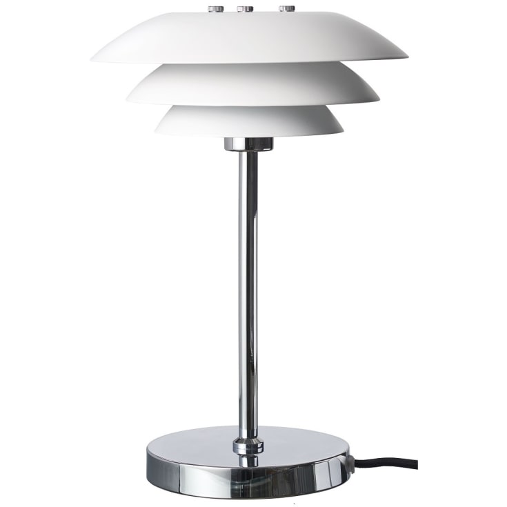 Dyberg Larsen DL20 bordslampa, krom/vit