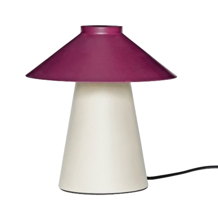 Hübsch Chipper bordslampa, beige/röd