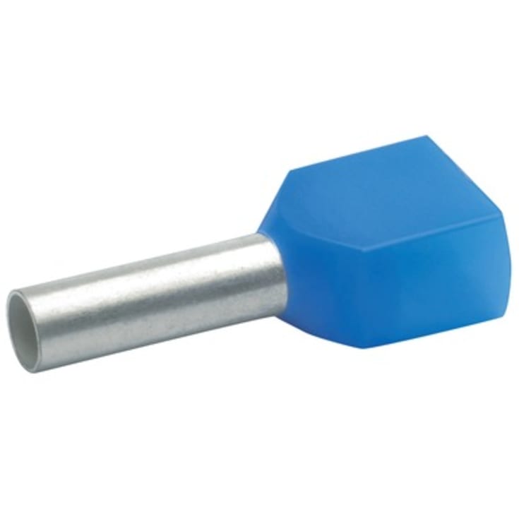 100 stk Klauke isoleret dobbelt terminalrør, kobber, 2 x 2,5 mm², 21,5 mm