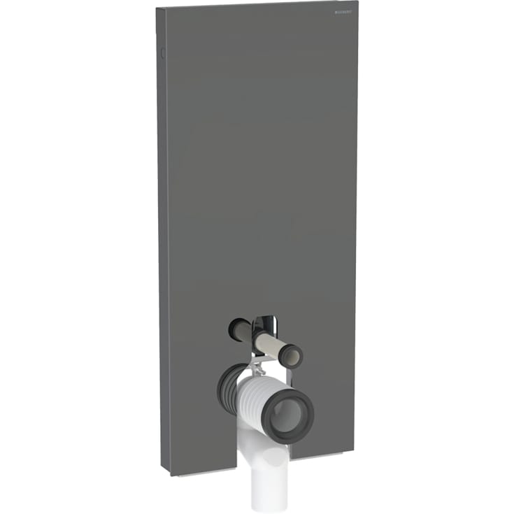 Geberit Monolith Plus cistern för back-to-wall toalett, 114 cm, grått glas
