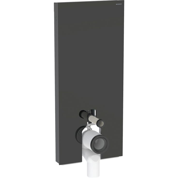 Geberit Monolith Plus sisterne for back-to-wall toalett, 114 cm, svart glass