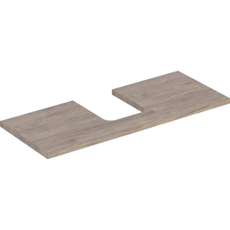 Geberit One benkeplate, 119x47,3 cm, valnøtt