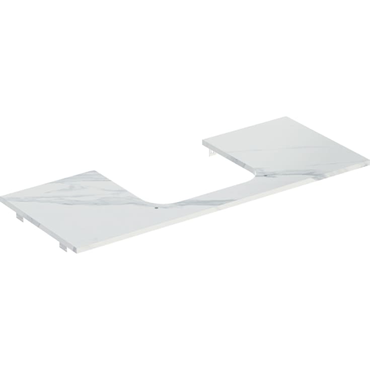 Geberit One benkeplate, 119x47,3 cm, marmorert hvit