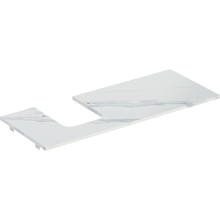Geberit One benkeplate, 119x47,3 cm, marmorert hvit