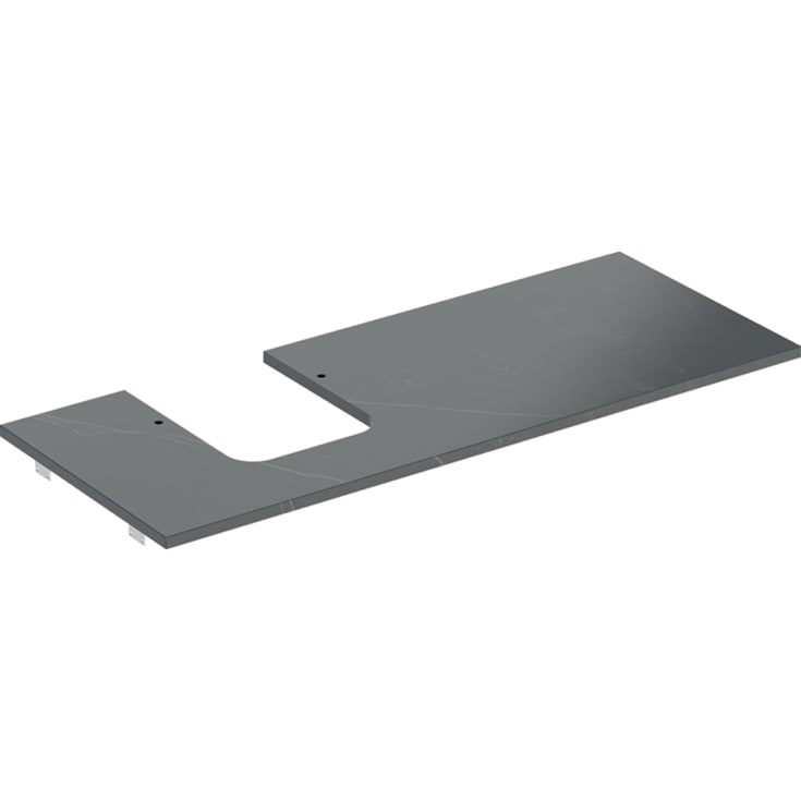 Geberit One benkeplate, 119x47,3 cm, marmorert sort