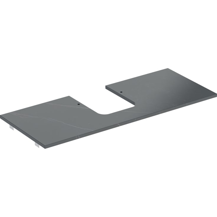 Geberit One benkeplate, 119x47,3 cm, marmorert sort