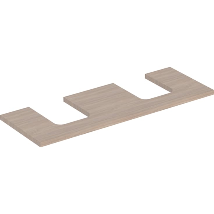 Geberit One benkeplate, 133,8x47,3 cm, eik
