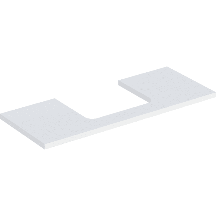 Geberit One benkeplate, 119x47,3 cm, matt hvit