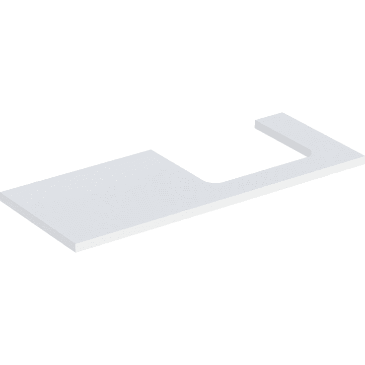 Geberit One benkeplate, 119x47,3 cm, matt hvit